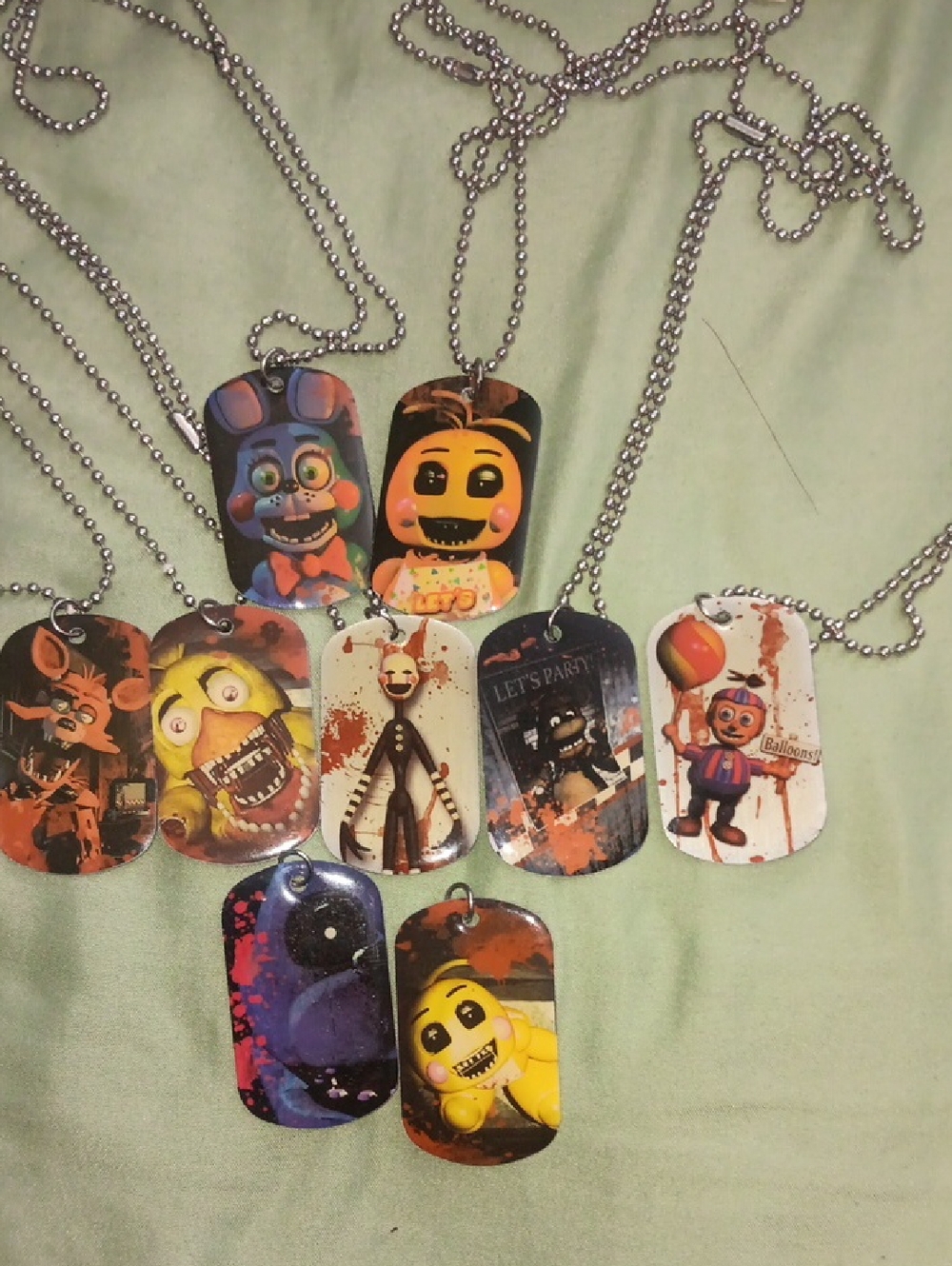 Character Dog Tag Necklace -5 Nights At Freddys